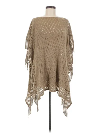 Pre-owned Assorted Brands Poncho In Tan