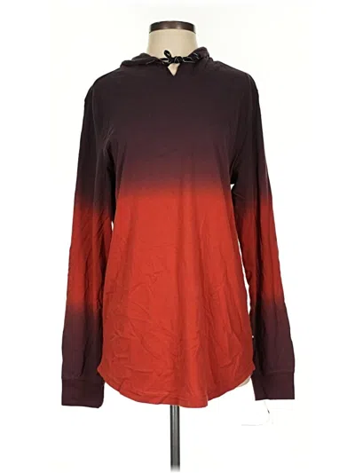 Pre-owned Assorted Brands Pullover Hoodie In Burgundy