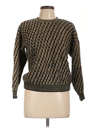 Pre-owned Assorted Brands Pullover Sweater In Brown