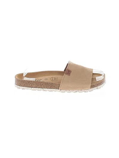 Pre-owned Assorted Brands Sandals In Tan
