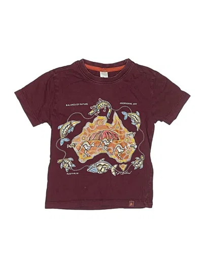 Pre-owned Assorted Brands Kids' Short Sleeve T-shirt In Burgundy