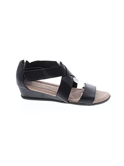 Pre-owned Assorted Brands Wedges In Black
