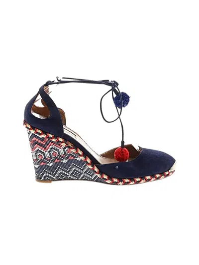 Pre-owned Assorted Brands Wedges In Blue