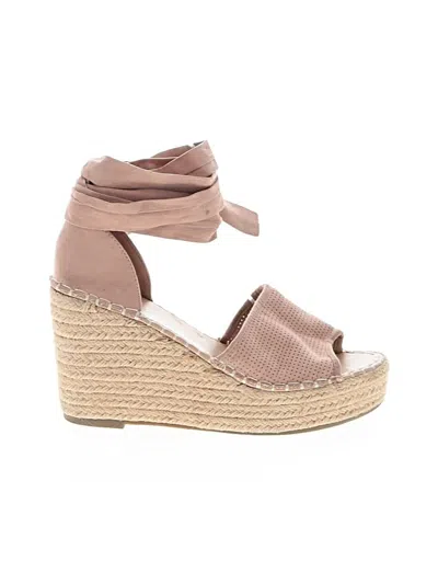 Pre-owned Assorted Brands Wedges In Tan