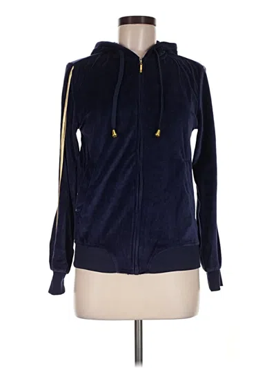 Pre-owned Assorted Brands Zip Up Hoodie In Blue