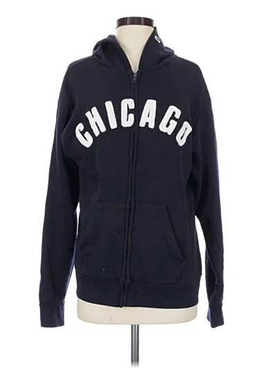 Pre-owned Assorted Brands Zip Up Hoodie In Blue