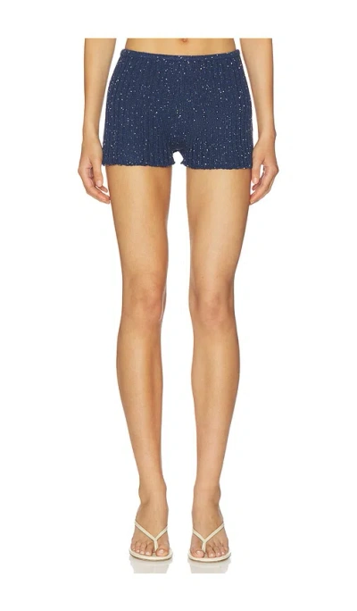 Asta Resort Isla Mini Short In Navy Sequin