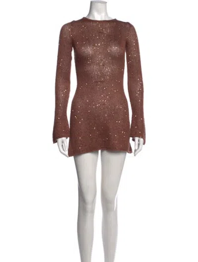 Pre-owned Asta Resort Printed Mini Dress In Multicolor