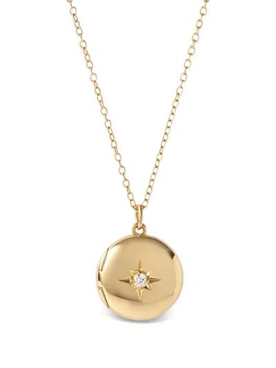 Astley Clarke Biography Star-set Sapphire Locket Necklace In White