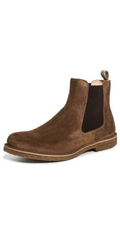 Astorflex Bitflex Crepe Sole Suede Chelsea Boots Dark Khaki In Brown