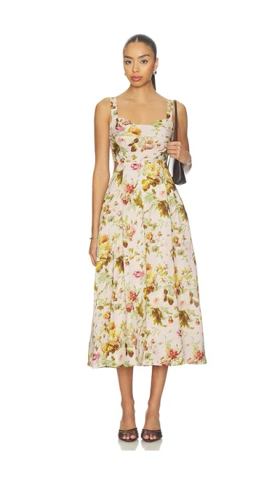 Astr Ciana Dress In Pink Green Bloom