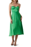 Astr Gala Midi Dress In Bright Green