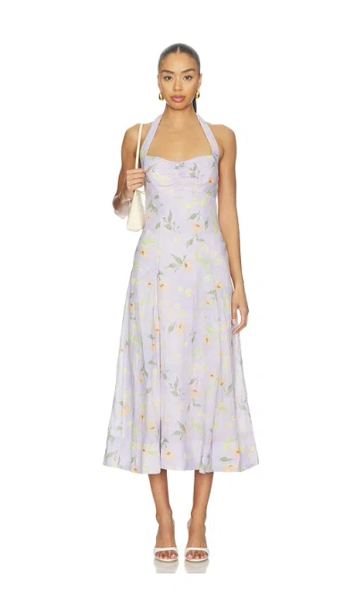 Astr Jessenia Dress In Purple Floral