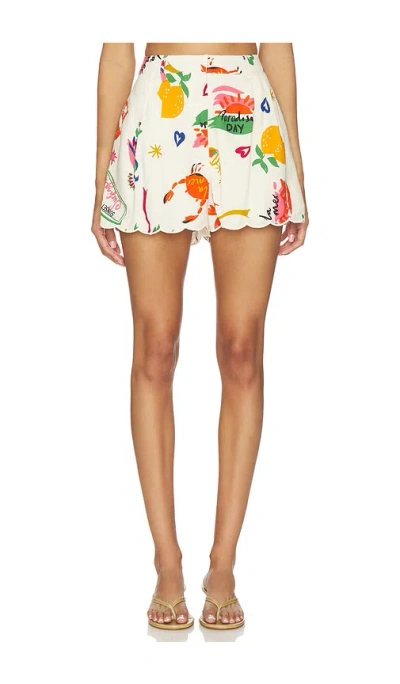 Astr Margo Shorts In Island Sketchbook