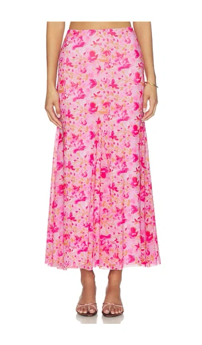 Astr Mejra Skirt In Fuchsia Floral