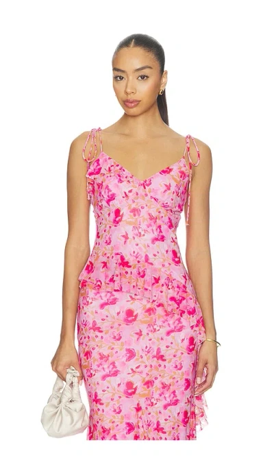 Astr Mejra Top In Fuchsia Floral