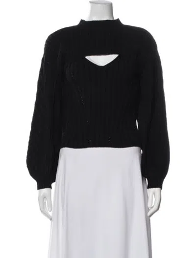 Pre-owned Astr Mock Neck Sweater In Black