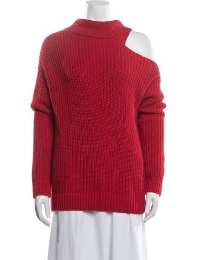 Pre-owned Astr One-shoulder Sweater In Red
