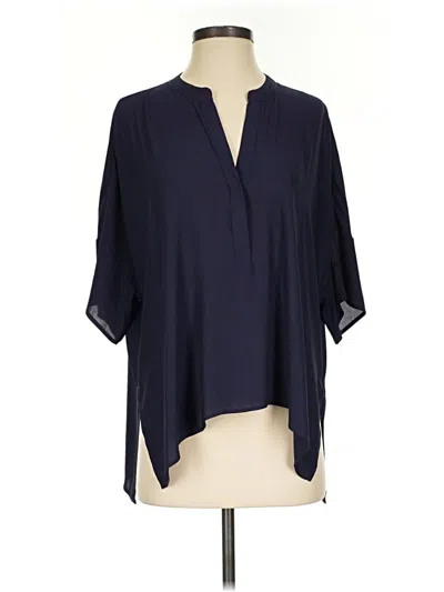 Pre-owned Astr Short Sleeve Blouse In Blue