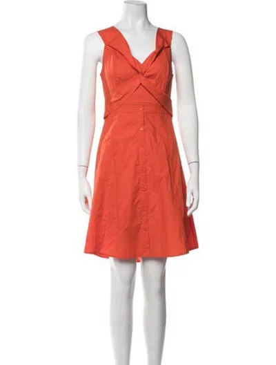 Pre-owned Astr V-neck Mini Dress W/ Tags In Red