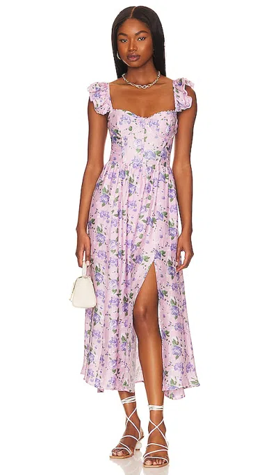 Astr Wedelia Dress In Purple Floral