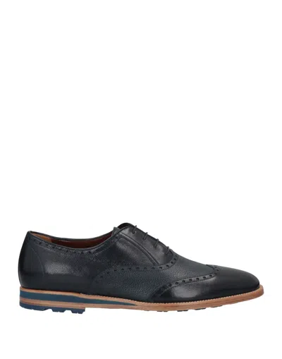 A.testoni Lace-up Shoes In Navy Blue