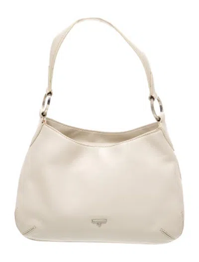 Pre-owned A.testoni Leather Shoulder Bag In Neutrals