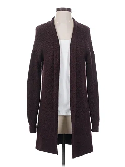 Pre-owned Athleta Cardigan Sweater In Burgundy