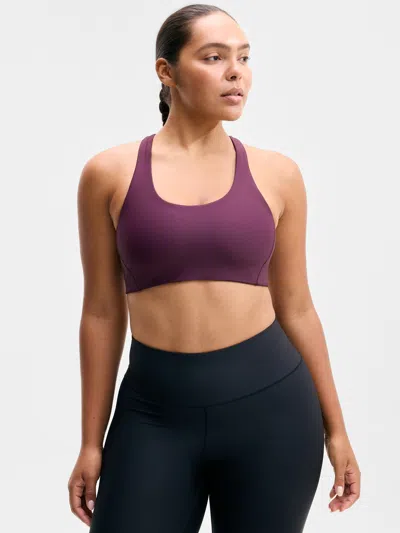Athleta Circuit Train Sports Bra A-c In Burgundy