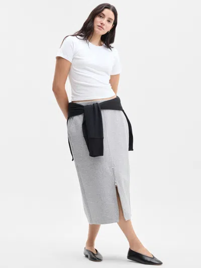 Athleta Form Knit Midi Skirt In Gray
