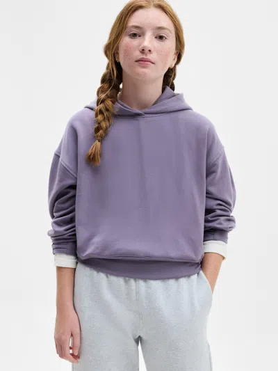 Athleta Kids'  Girl Coaster Luxe Balloon Sleeve Hoodie In Purple