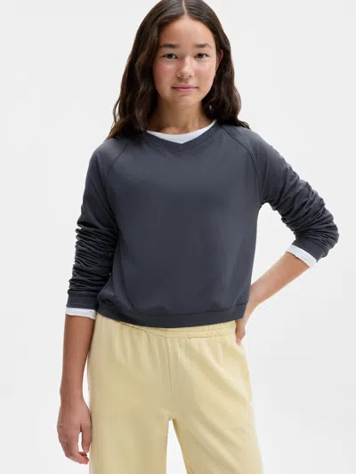 Athleta Kids'  Girl Practice Mesh Jersey Top In Gray