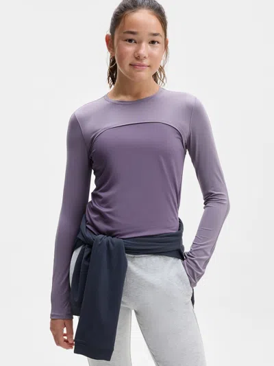 Athleta Kids'  Girl Practice Shrug Top In Purple