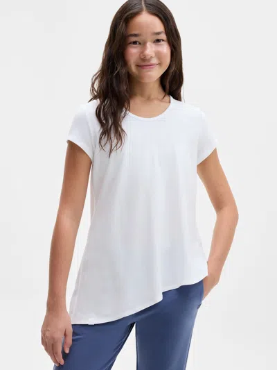 Athleta Kids'  Girl Right Moves Asymm Babydoll Tee In White
