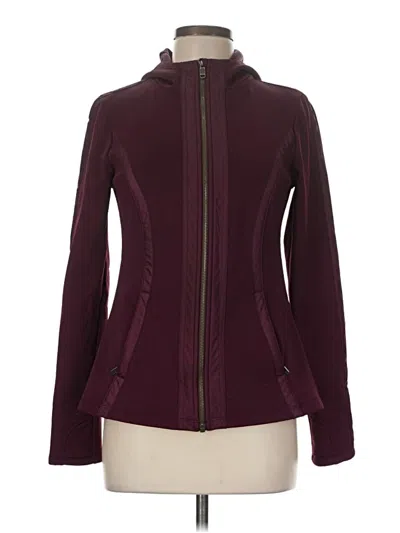 Pre-owned Athleta Jacket In Burgundy