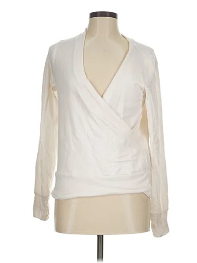 Pre-owned Athleta Long Sleeve Blouse In Ivory