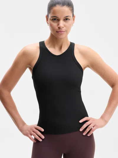 Athleta Reset Rib Built In Bra Tank In Black