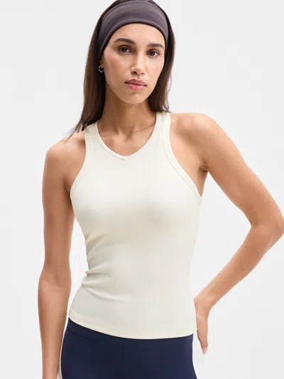 Athleta Reset Rib Built In Bra Tank In White