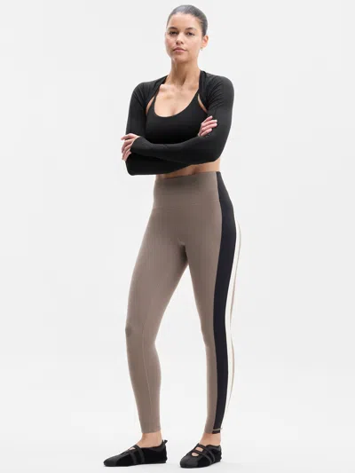 Athleta Salutation Graphic Stripe Legging In Brown