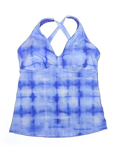 Pre-owned Athleta Swimsuit Top Blue Tie-dye Pattern Swimwear