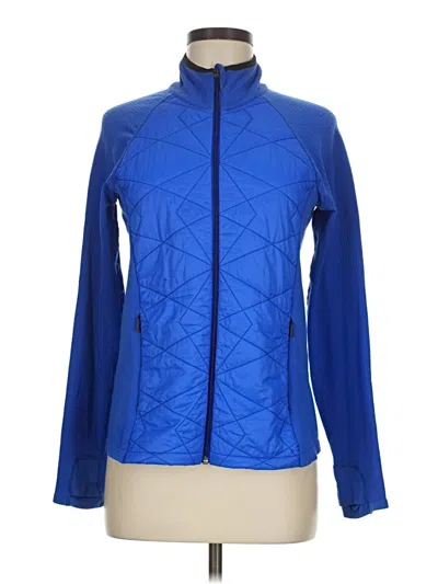 Pre-owned Athleta Track Jacket In Blue