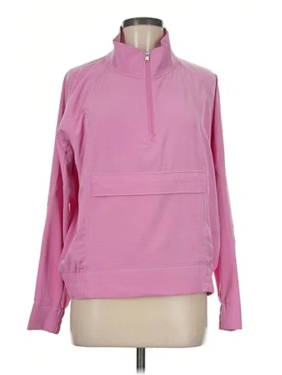 Pre-owned Athleta Track Jacket In Pink