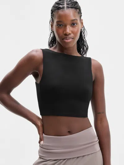 Athleta Transcend Low Back Longline Bra D-dd In Black