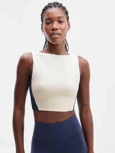 Athleta Transcend Low Back Longline Bra D-dd In Gray