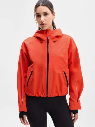 Athleta Waterproof Cinch Jacket In Red