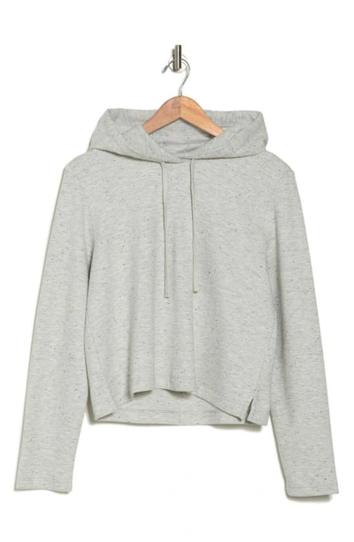 Atm Anthony Thomas Melillo Donegal Waffle Knit Hoodie In Heather Grey Donegal