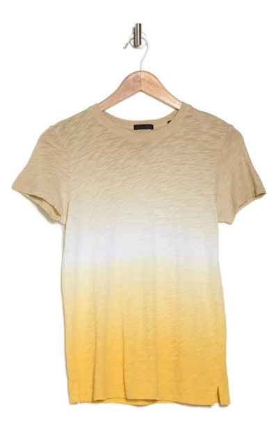 Atm Anthony Thomas Melillo Schoolboy Cotton Slub T-shirt In Honey Gold/ White/ Dune Bar