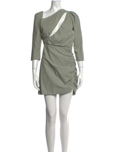 Pre-owned Atoir Asymmetrical Mini Dress In Green