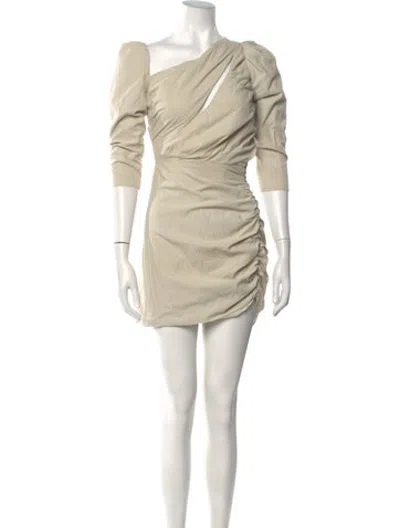 Pre-owned Atoir Asymmetrical Mini Dress In Neutrals