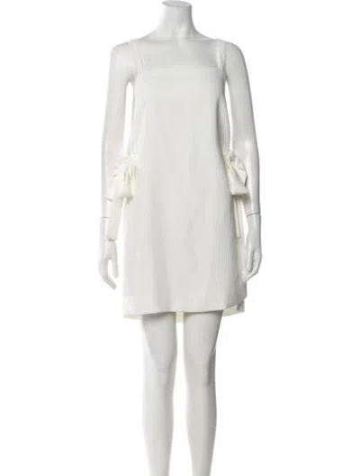 Pre-owned Atoir Square Neckline Mini Dress In Neutrals